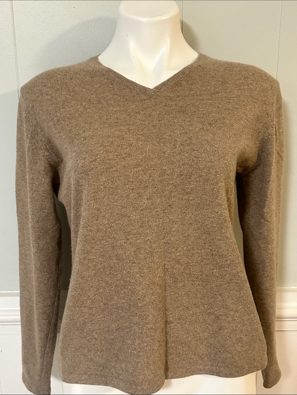 Polo by Ralph Lauren Taupe V-Neck Sweater